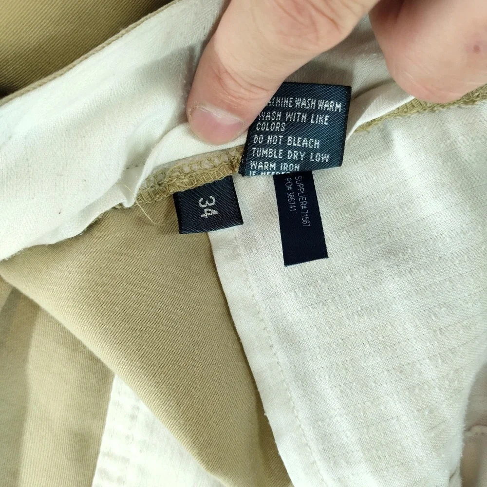 Polo Ralph Lauren Shorts Mens 34 Beige 9 Inch Classic Chino Cotton Casual